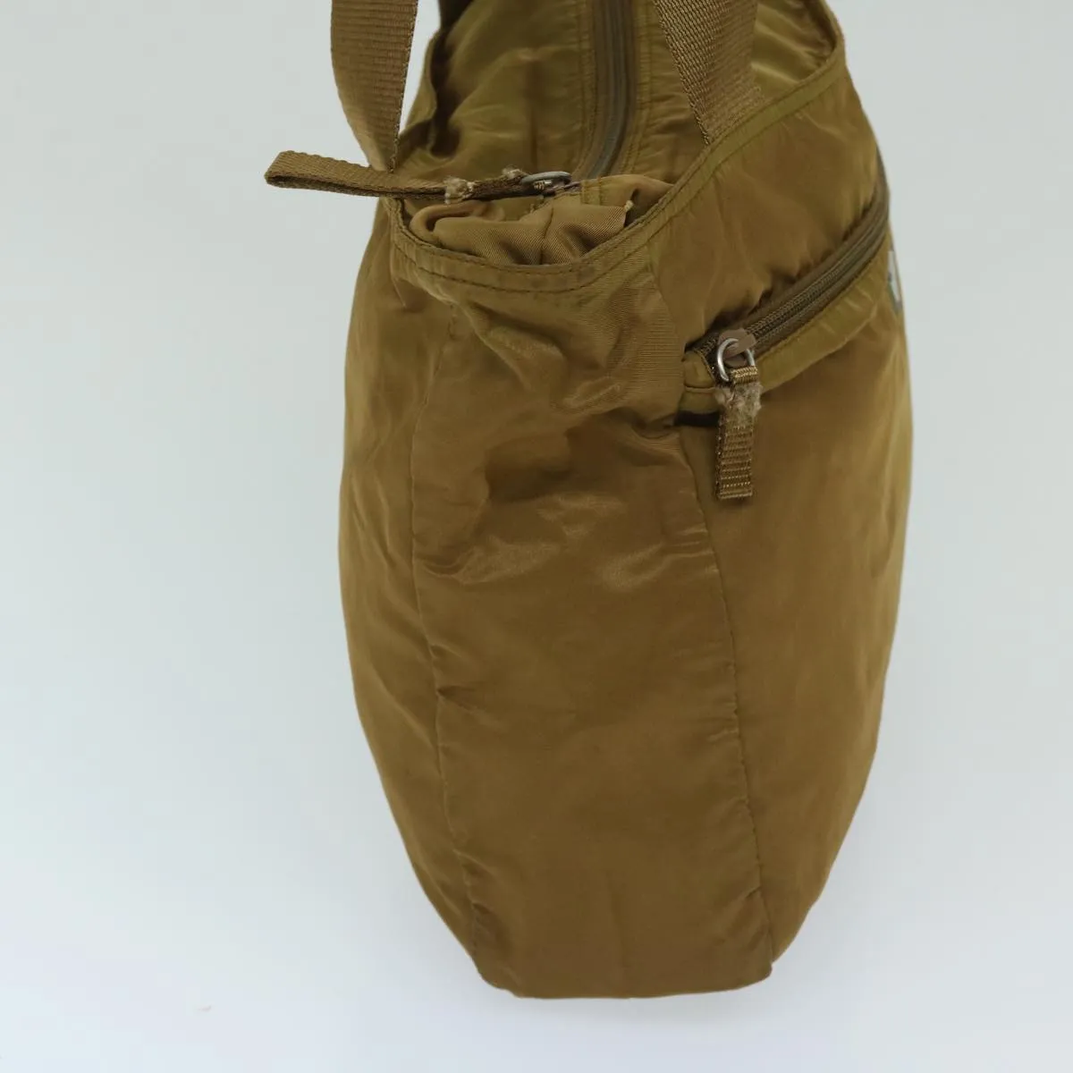 Trendy Inspired Prada Shoulder Bag Nylon Khaki Auth 69201