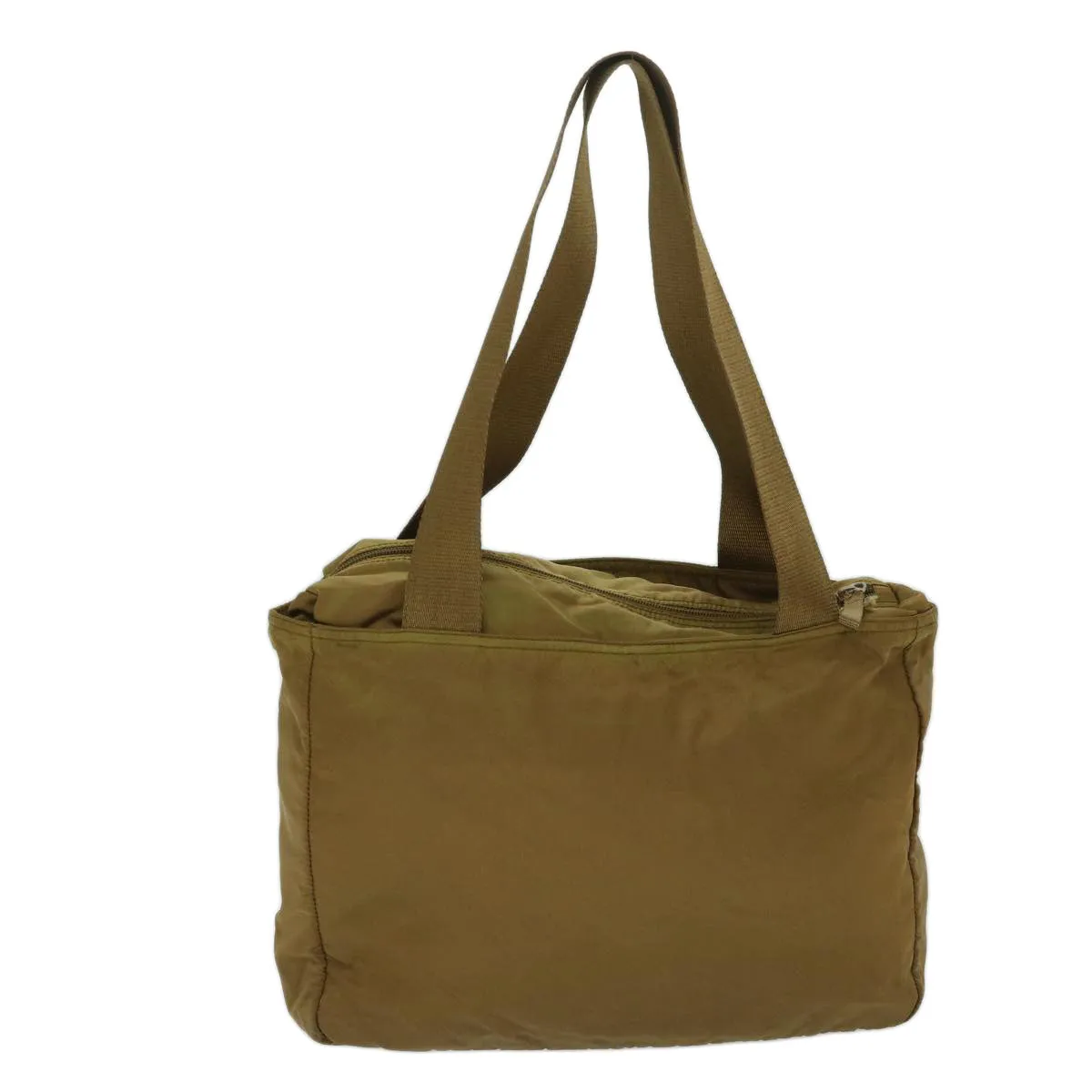 Trendy Inspired Prada Shoulder Bag Nylon Khaki Auth 69201