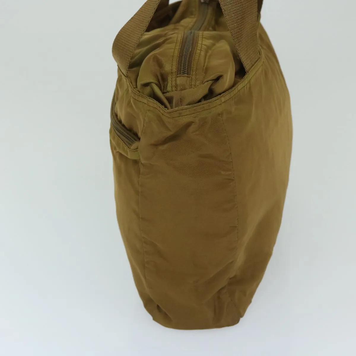 Trendy Inspired Prada Shoulder Bag Nylon Khaki Auth 69201