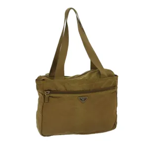 Trendy Inspired Prada Shoulder Bag Nylon Khaki Auth 69201