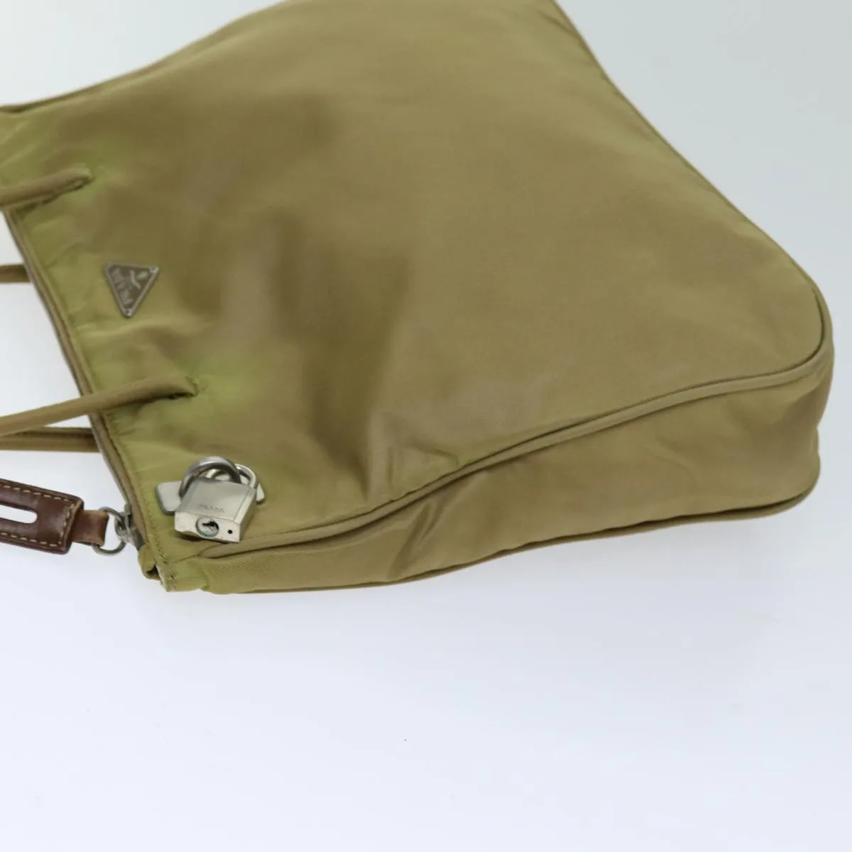 Trendy Inspired Prada Tote Bag Nylon Beige Auth 75578