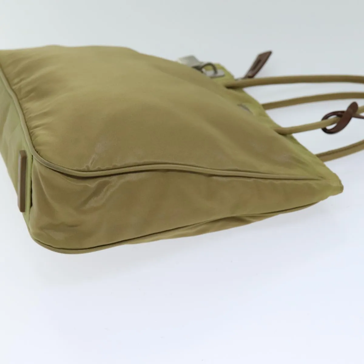 Trendy Inspired Prada Tote Bag Nylon Beige Auth 75578