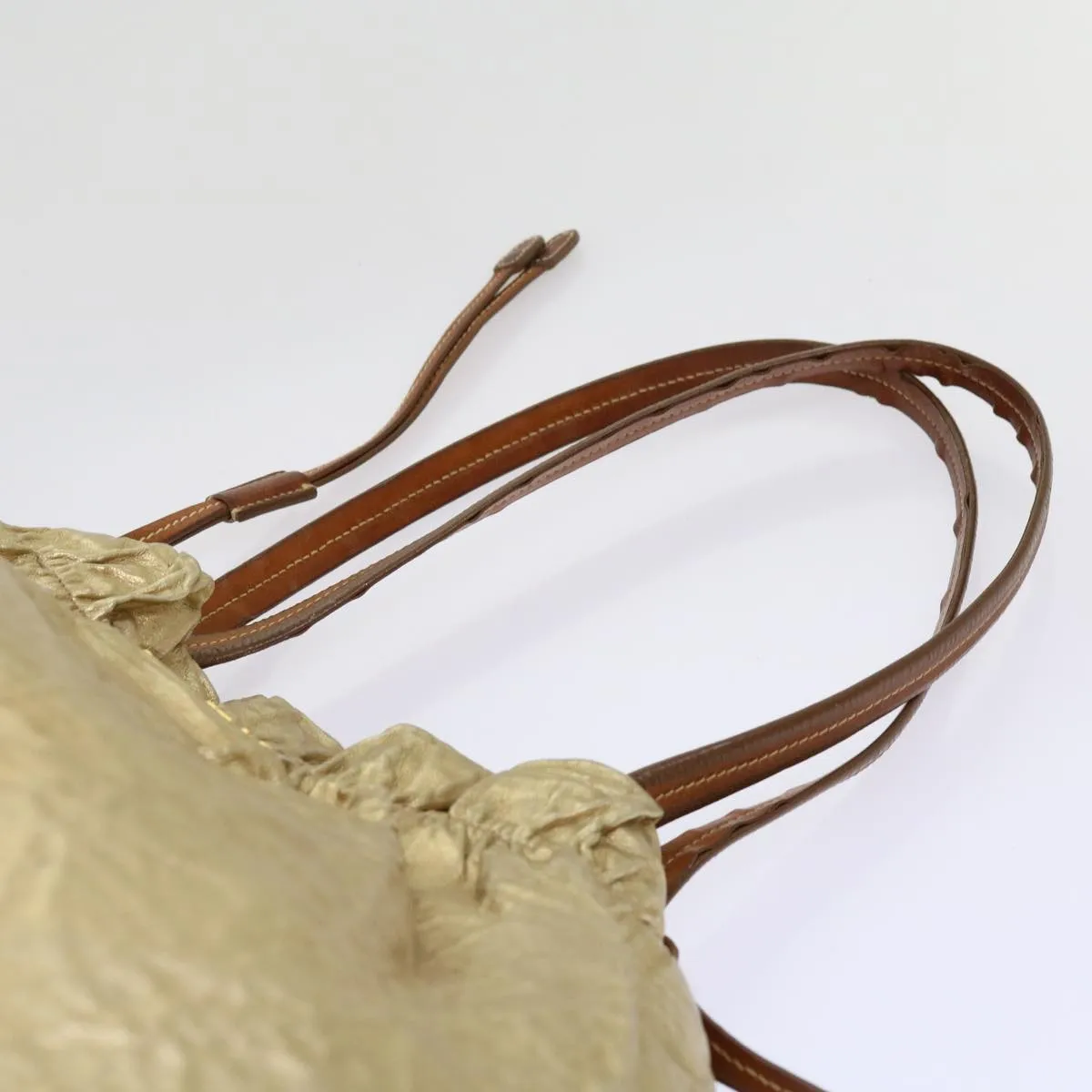 Trendy Inspired Prada Tote Bag Nylon Gold Auth 69359