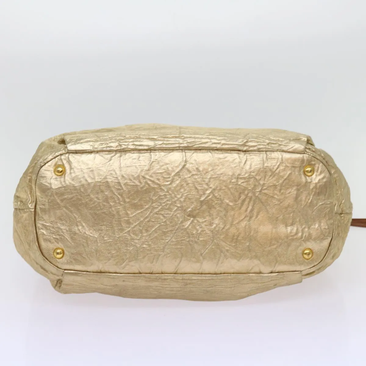 Trendy Inspired Prada Tote Bag Nylon Gold Auth 69359