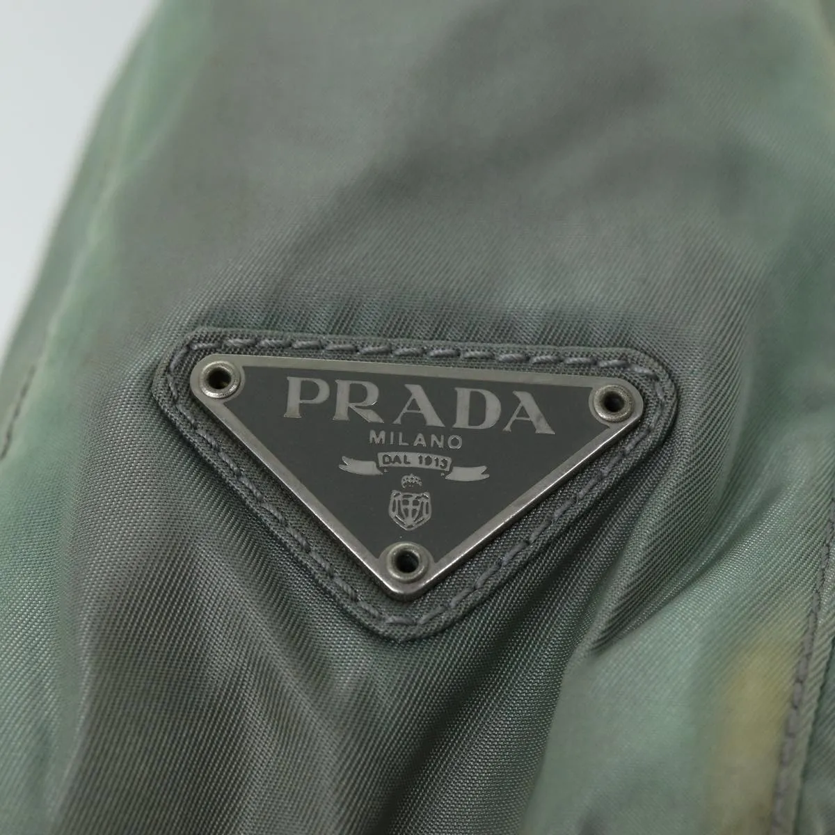 Trendy Inspired Prada Tote Bag Nylon Khaki Auth 73155