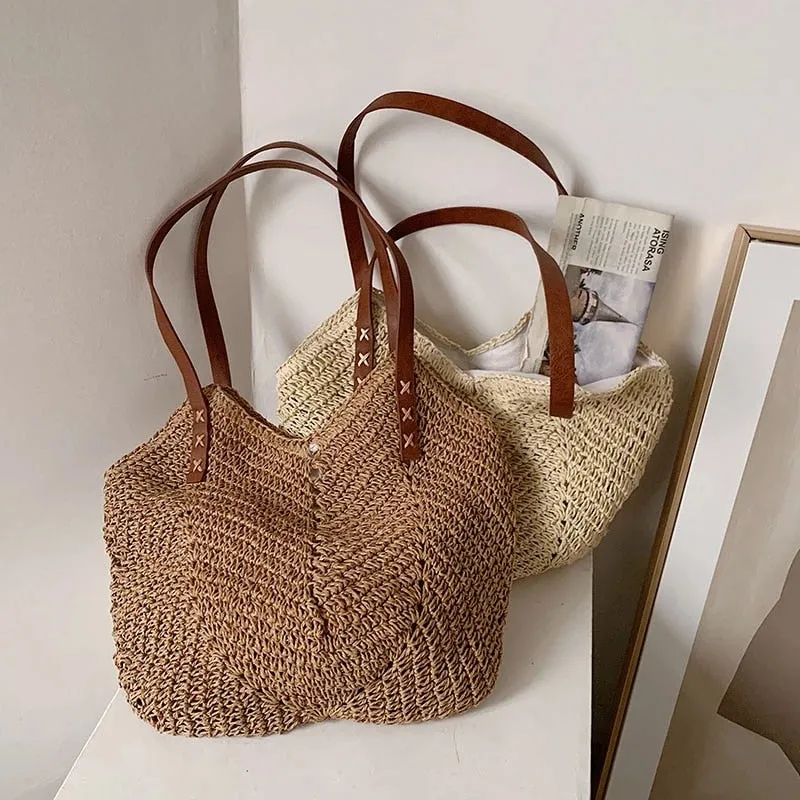 Trendy Summer Weaved Straw Handbags