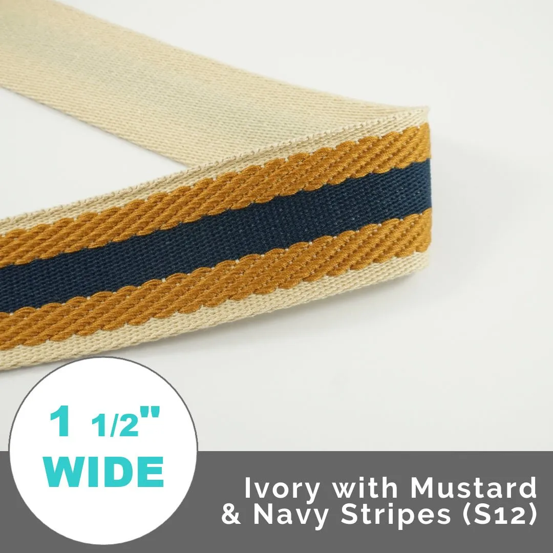 Varsity Stripes 1 1/2" (38mm) Wide (Per 1 Yard)