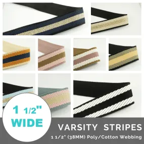 Varsity Stripes 1 1/2" (38mm) Wide (Per 1 Yard)
