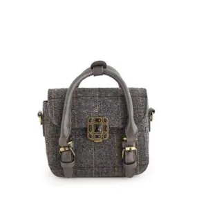 Vintage Linen and Buckle Design Women's Tote Bag - Gray