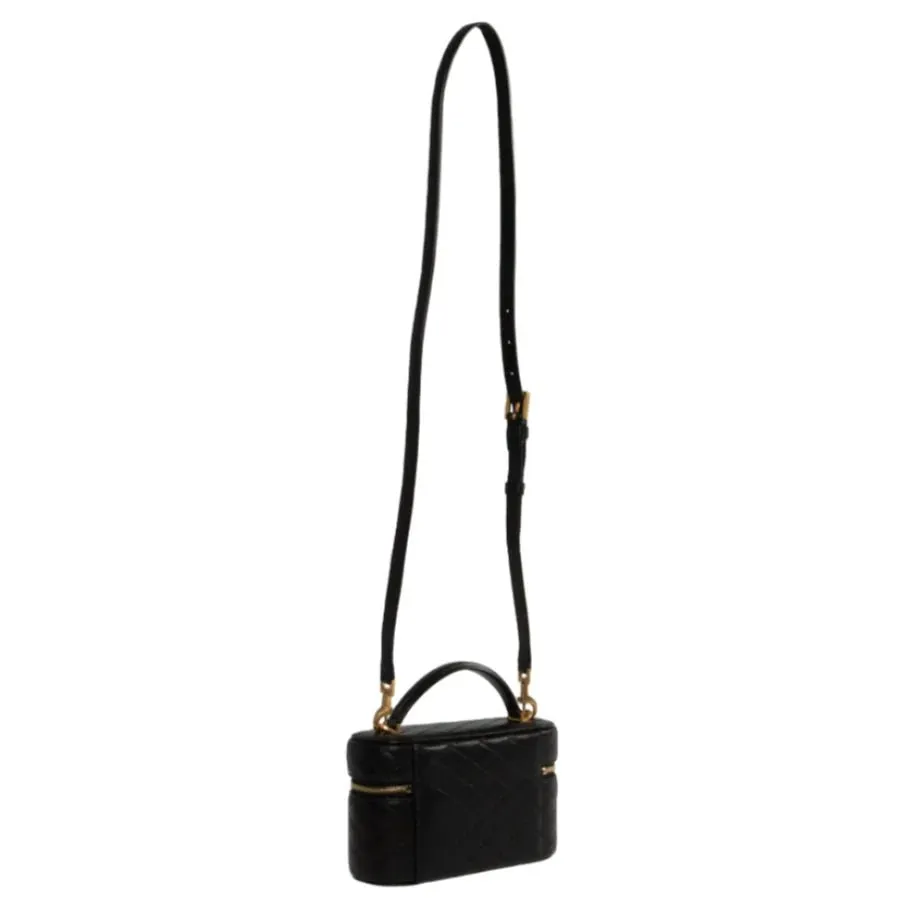Yves Saint Laurent Black Vanity Bag With Cassandre In Quilted Leather Woman